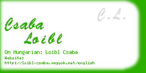 csaba loibl business card